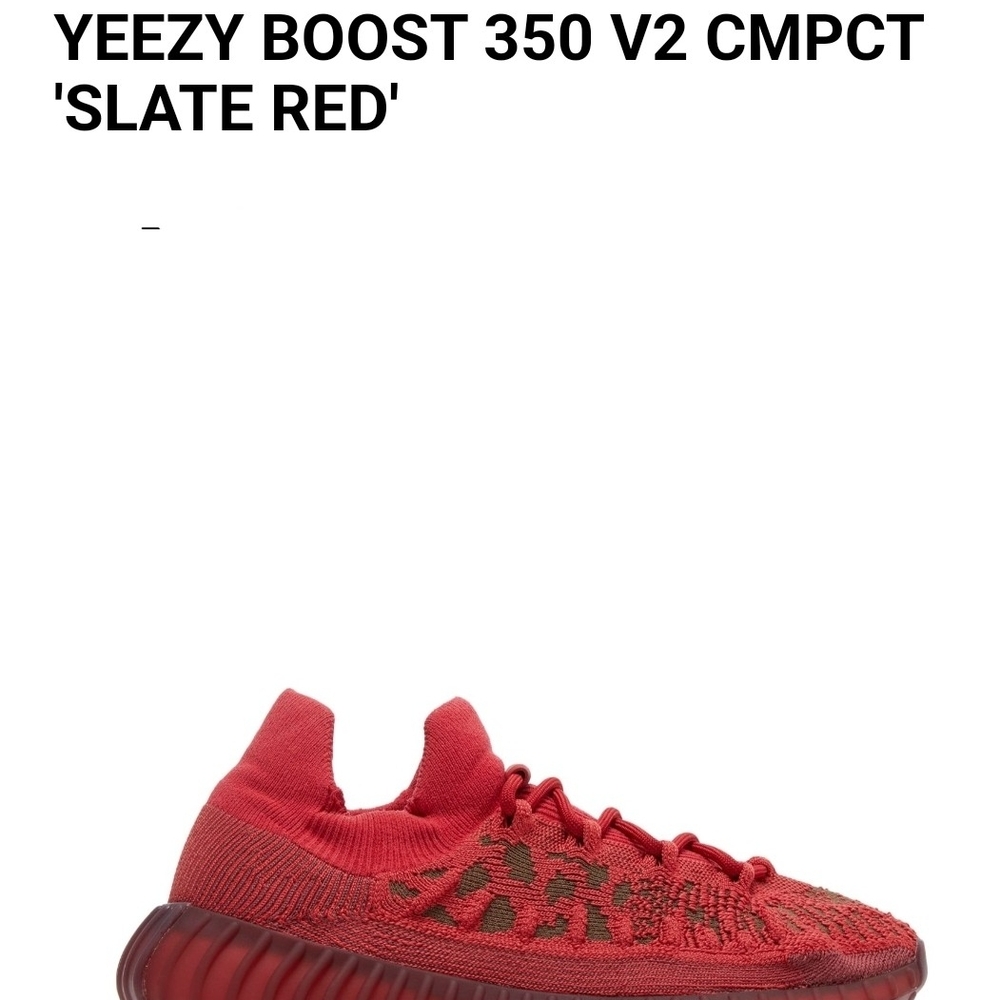 Yeezy Boost 350 V2 CMPT 'Slate Red' - Red